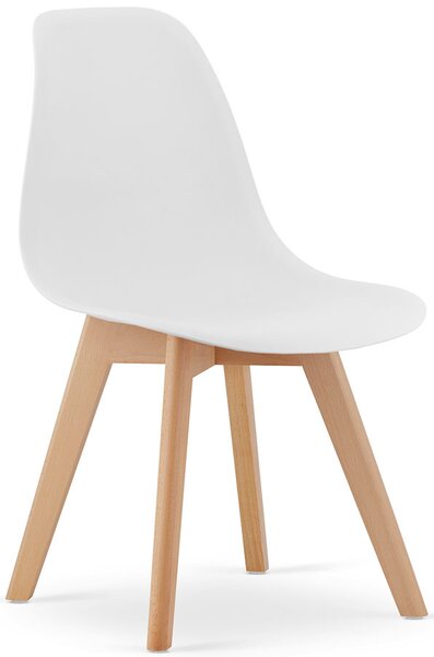 Białe krzesło w skandynawskim stylu - Lajos 4X