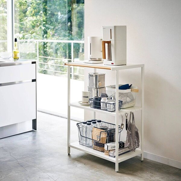 Stalowy regał w matowym białym kolorze 60x90x46,5 cm Tower – YAMAZAKI
