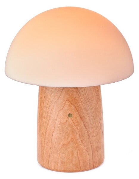Naturalna lampa stołowa ze ściemniaczem i szklanym kloszem (wys. 32 cm) Alice – Gingko