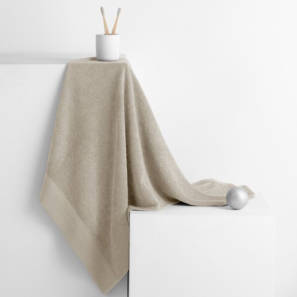 Beżowy bawełniany ręcznik frotte 30x50 cm Amari – Restilo