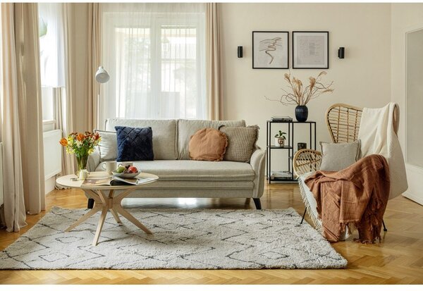 Kremowa rozkładana sofa 225 cm Charming Charlie – Miuform