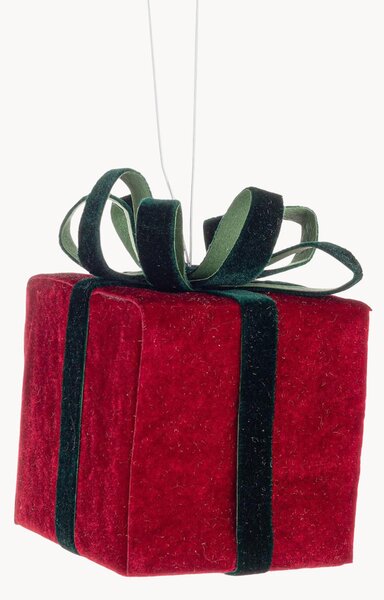 Komplet dekoracji świątecznych z efektem aksamitu Ertemios Gift, 6 elem