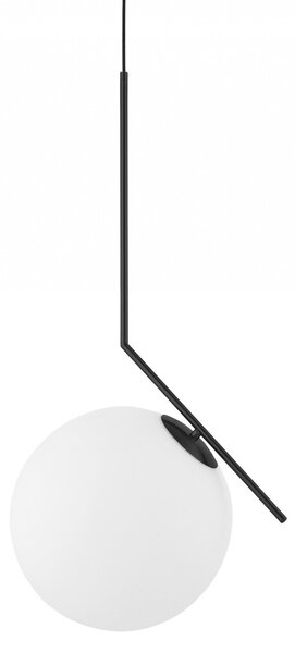 LAMPA WISZĄCA NOWOCZESNA CZARNA BIAŁA KULA SORENTO 30