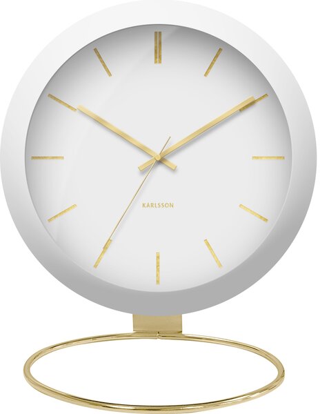 Zegar stołowy Globe biały