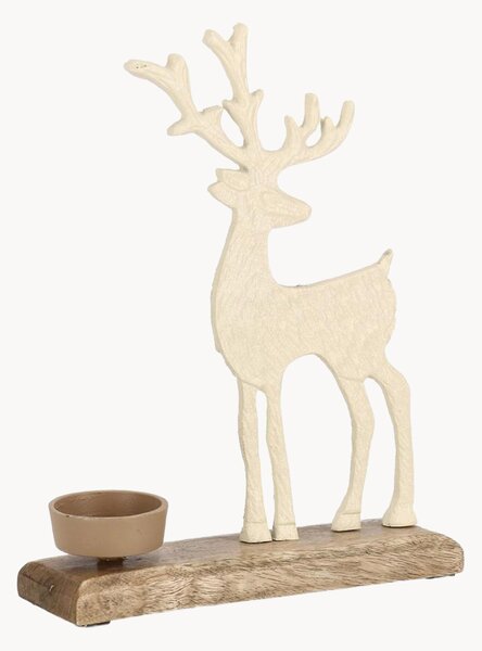 Świecznik z drewna mangowego Hudson Reindeer
