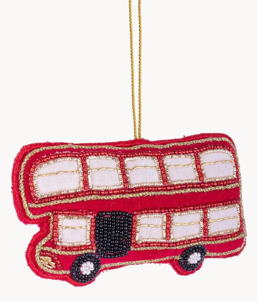 Komplet ozdób choinkowych z filcu London, 6 elem