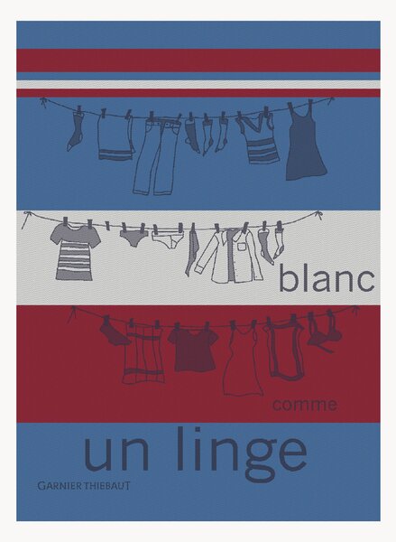 Komplet ręczników kuchennych z tkaniny żakardowej Blanc Comme Un Linge Tricolore, 4 elem