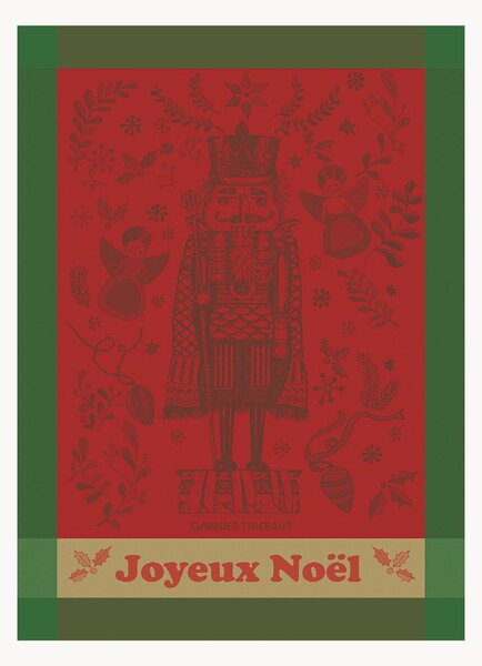 Komplet ręczników kuchennych z tkaniny żakardowej Casse Noisette Noel Rouge, 4 elem
