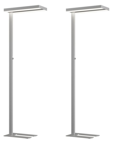 Lampa Podłogowa Arcchio, Logan, ściemnialny, metaliczny, gabinet | pracownia, aluminium, nowoczesny