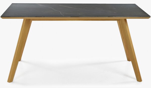 Stół jadalniany Dekton, ciemny blat 160 x 90 cm