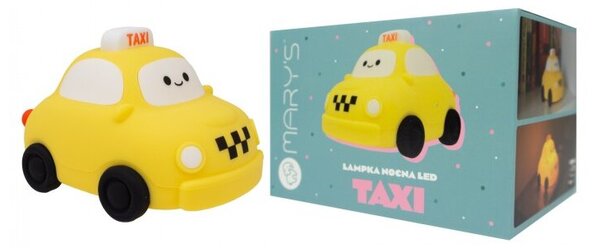 Lampka nocna dla dzieci bezprzewodowa żółta taxi LED 2W Mary's