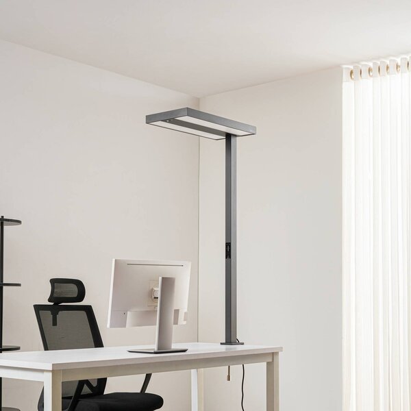 Lampka z klipsem Logan Arcchio, możliwość ściemniania, czarny, biuro, aluminium, nowoczesny