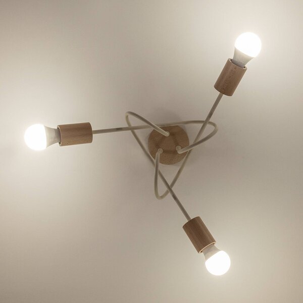 Lampa sufitowa Oxford HELAM, możliwość ściemniania, kremowy / amber, salon / jadalnia, metal, nowoczesny