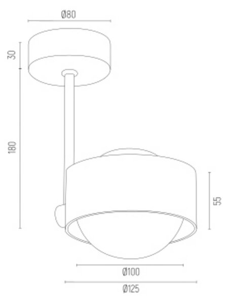 Lampa sufitowa Mado Argon, możliwość ściemniania, kremowy / amber, salon / jadalnia, metal, nowoczesny