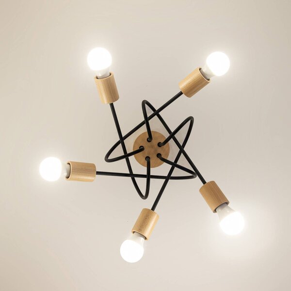 Lampa sufitowa Oxford HELAM, możliwość ściemniania, czarny, salon / jadalnia, metal, nowoczesny