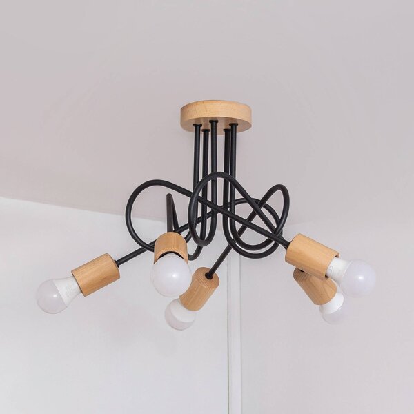 Lampa sufitowa Oxford HELAM, możliwość ściemniania, czarny, salon / jadalnia, metal, nowoczesny