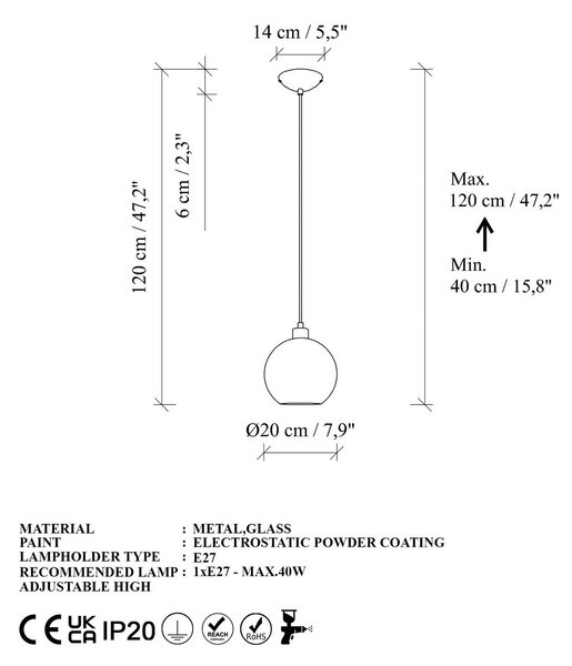 Lampa wisząca szklana Benek Opviq, możliwość ściemniania, zielony, salon / jadalnia, szkło, młodzieżowy