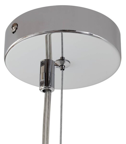 Lampa wisząca szklana Diborah Lucande, możliwość ściemniania, przezroczysty / transparentny, salon / jadalnia, szkło, design