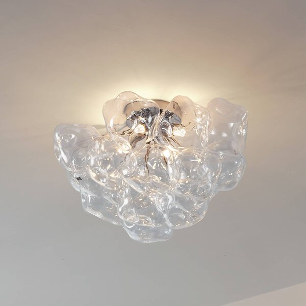 Lampa sufitowa Diborah Lucande, możliwość ściemniania, przezroczysty / transparentny, salon / jadalnia, szkło, design