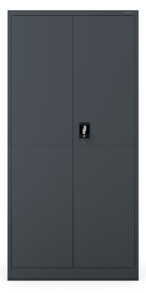 Biurowa szafa metalowa JAN, 900 x 1850 x 400 mm, Smart: antracytowa