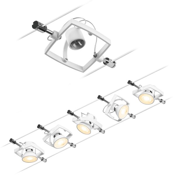 Lampa Sufitowa Paulmann, Wire Mac II, biały, przedpokój, metal, nowoczesny