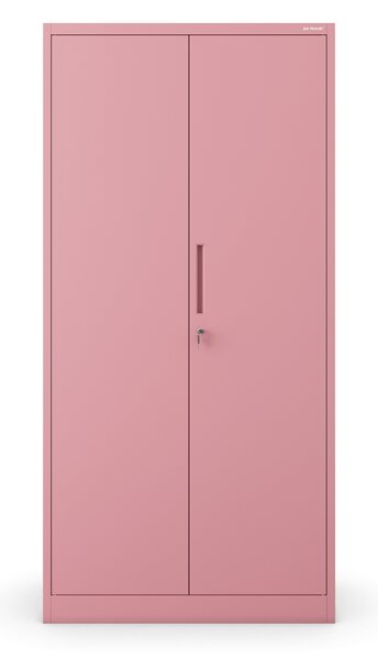 Szafa biurowa na dokumenty z 4 półkami pudrowy róż, 900x1850x400 mm: JAN Fresh Style