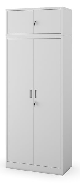 Szafa biurowa na dokumenty z 4 półkami szara, 1750x800x400 mm: JAN Compact