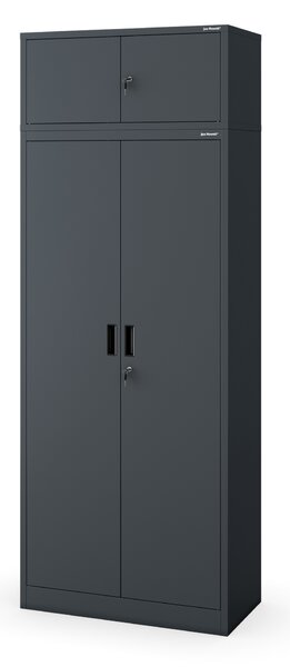Szafa metalowa biurowa z 4 półkami antracytowa, 1750x800x400 mm: JAN Compact