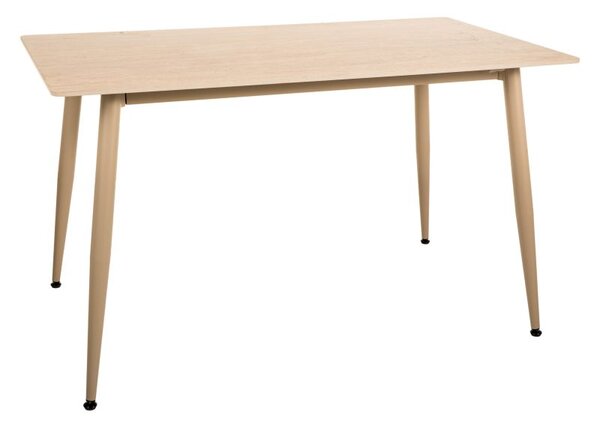 Stół jadalniany TALVEN z blatem z ceramiki trawertynowej 130x70 cm, trawertyn/kaszmir