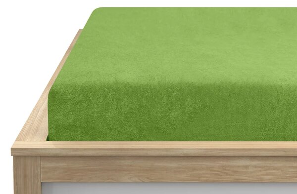 Prześcieradło frotte EXCLUSIVE zielone 180 x 200 cm