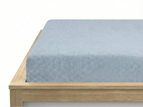 Prześcieradło frotte EXCLUSIVE jasnoniebieskie 90 x 200 cm