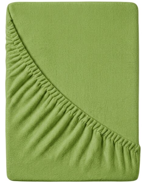 Prześcieradło frotte EXCLUSIVE zielone 180 x 200 cm