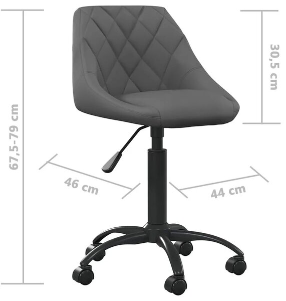 Ciemnoszary nowoczesny fotel obrotowy M8-P24