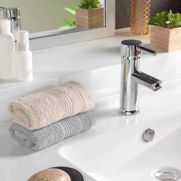 Beżowy bawełniany ręcznik frotte 30x50 cm Tendresse – douceur d'intérieur