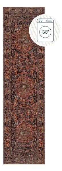 Bordowy chodnik odpowiedni do prania 60x230 cm Nico Global – Flair Rugs