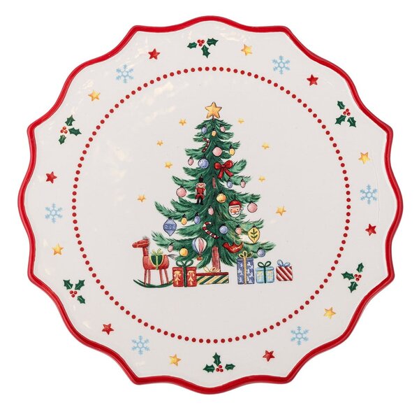 Ceramiczna etażerka ze świątecznym motywem Naive – Bloomingville