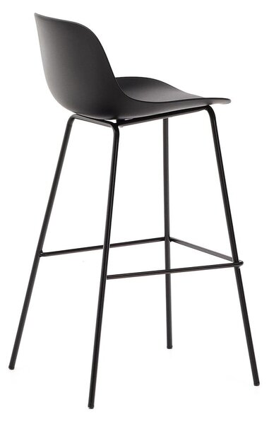 Czarny hoker (wysokość siedziska 74 cm) Altea – Kave Home