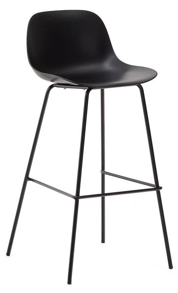 Czarny hoker (wysokość siedziska 74 cm) Altea – Kave Home