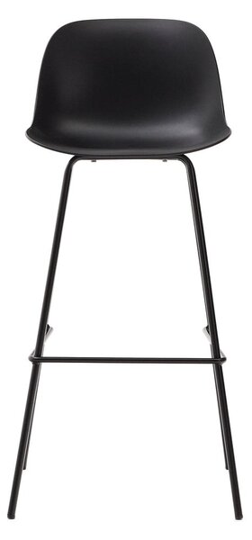 Czarny hoker (wysokość siedziska 74 cm) Altea – Kave Home