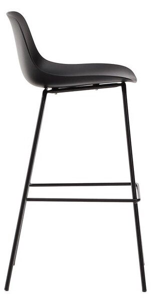 Czarny hoker (wysokość siedziska 74 cm) Altea – Kave Home
