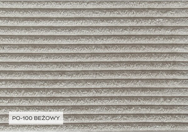 Biały sztruksowy rozkładany narożnik (strona zmienna) Brave Dave – Miuform