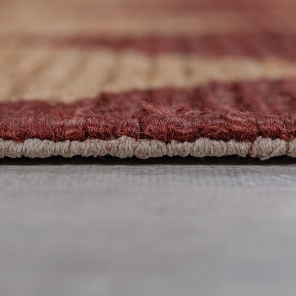 Dywan z mieszanki juty tkany ręcznie w kolorze terakoty 120x170 cm Effie Diamond – Flair Rugs