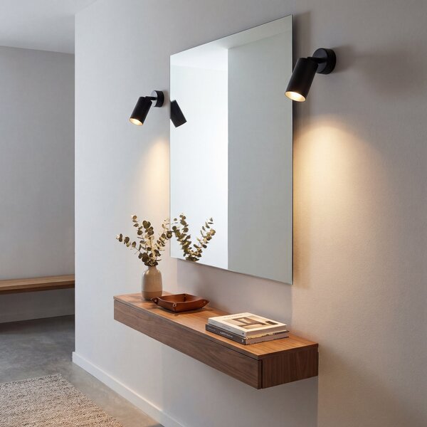 NOWOCZESNA LAMPA SCIENNA KINKIET CZARNY NEO W1