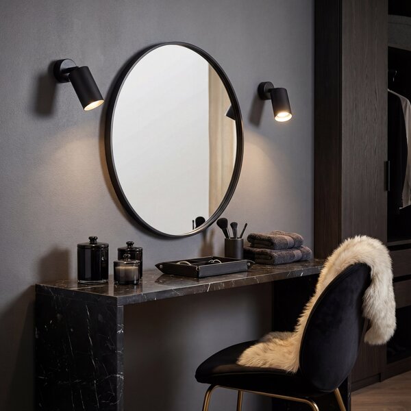 NOWOCZESNA LAMPA SCIENNA KINKIET CZARNY NEO W1