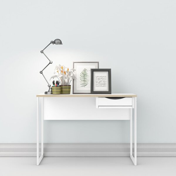Białe biurko Tvilum Function Plus, 110 x 48 cm