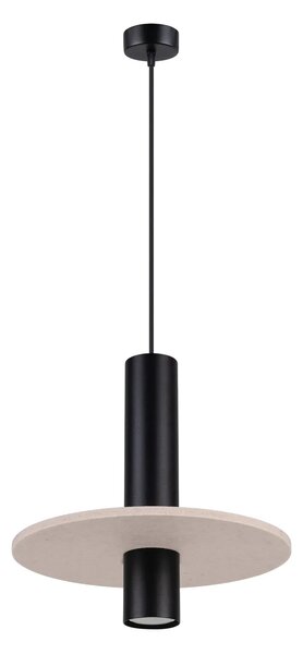 Beżowa nowoczesna lampa z nietypowym kloszem N0-G35