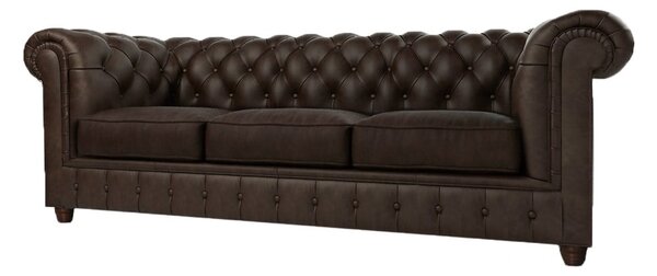 Ciemnobrązowa aksamitna sofa 230 cm Cambridge – Ropez