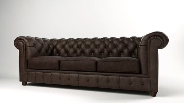 Ciemnobrązowa aksamitna sofa 230 cm Cambridge – Ropez