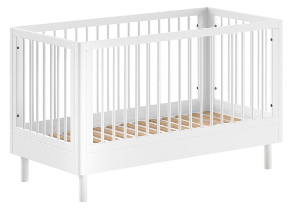 Białe łóżeczko z litego drewna bukowego 70x140 cm Forrest – Vipack