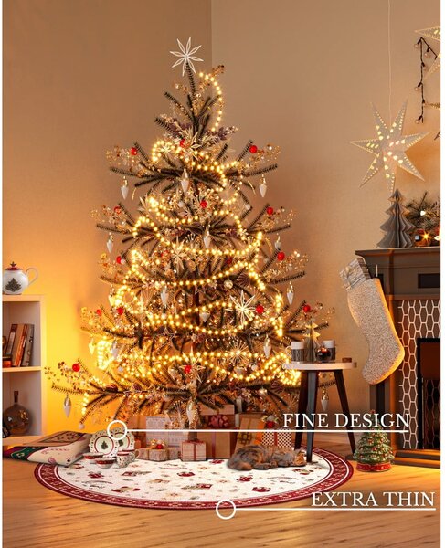 Czerwony okrągły dywan z mieszanki bawełny ze świątecznym motywem ø 160 cm Toy's Delight Red Christmas – Villeroy&Boch